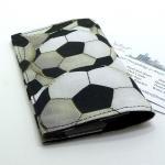 Business Card Holder Mini Wallet - Soccer Balls pattern