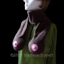 Neck Knockers Boob Scarf - Dark Brown - Free Shipping