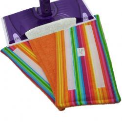 2 Reusable Swiffer Wet Jet pads - Rainbow Stripes pattern